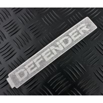 Bonnet Badge Decal - Silver on Black - Defender 1991-2006