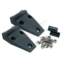 Billet Bonnet Hinges - Black Anodised Finish | Defender