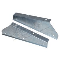 Mudflap Brackets - Galvanised - Front - Pair | Def 90 -110 - 130