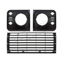 Grille & Headlamp Surrounds - Front - Santorini Black | Defender To 16