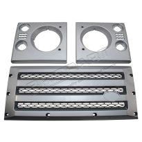 XS Grille & Headlamp Surrounds - Front - Silver - W/O AC | Def To 2016