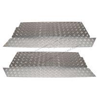 Protection Panel - Rear Sides - Chequer Plate Ali - X2 | Defender 110