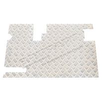 Protection Panel - Rear Door - Chequer Plate Ali - Single | Defender