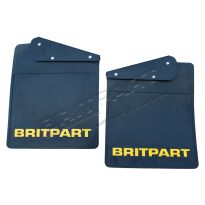 Mudflaps - Rear - Yellow Britpart Logo - W/O Cut-Out | Defender 90
