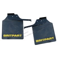 Mudflaps - Rear - Yellow Britpart Logo | Defender 110 & 130