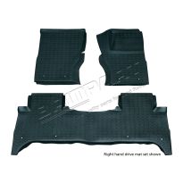 Floor Mat Set - Front & Rear - LHD - Black - Rubber | RR Sport 2