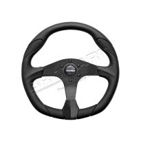 Quark Steering Wheel - Momo - Black/Air Leather - 350mm