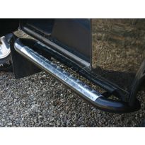 Side Protectors - Pair - Black With Chequer Plate | Defender 90 To 16
