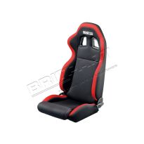 Sparco Seat - Black & Red Fabric - Single | Defender