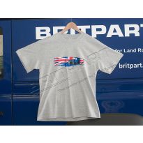 T-Shirt - Union Jack Design - Grey - Medium