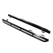Rock Sliders - With Tree Bars - Black - Pair | Defender 110 To 2016