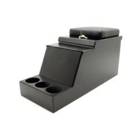 Security Cubby Box - Triple Cup Holder - Black | Defender To 2016